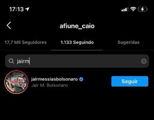 Caio seguia jair bolsonaro antes de entrar no bbb 21