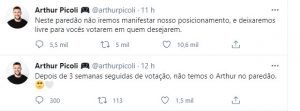 equipe de arthur nao apoia Projota em paredao e surpreende os fas da dupla