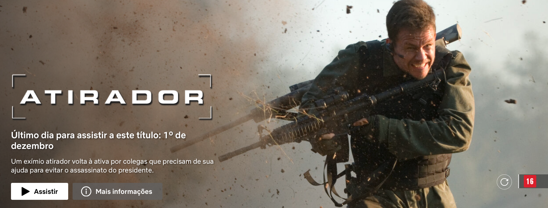filme de ação na netflix: Atirador