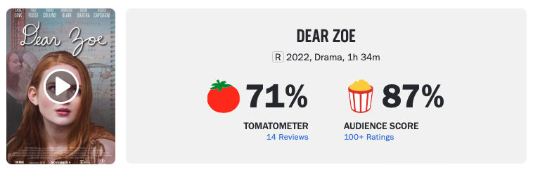 Querida Zoe no Amazon Prime Video.