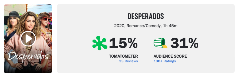 Desperados, filme de comédia romantica na Netflix