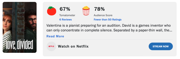 Uma Parede Entre Nós, filme de romance na Netflix